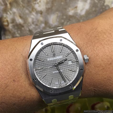 audemars piguet royal oak 41 grey dial|ap royal oak 41mm price.